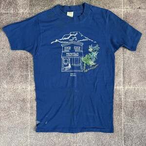 Men's Vintage 80s Spruce USA Trinidad Colorado Mining Town Blue T Shirt Tee Sz M